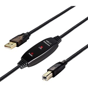 GHWL Printer Cable, High Speed Gold-Plated Nylon Braided USB Type A Male to B Male for HP, Canon, Epson etc